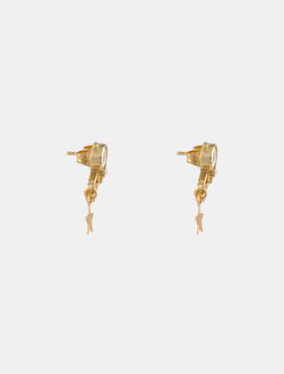 ARETES DE OSITO CON DETALLES DE ZIRCONIA Y DIJE DE ESTRELLA CO.GANTE DE 2 CM DE LARGO - MICHELLE ACCESORIOS