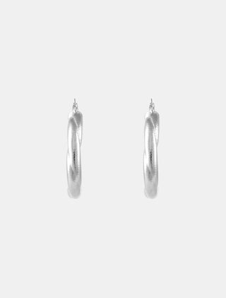 ARETES TIPO ARRACADAS CHAPA DE ORO PLATEADOS EN FORMA DE ARO OVALADO ENCORCHADOS  - MICHELLE ACCESORIOS