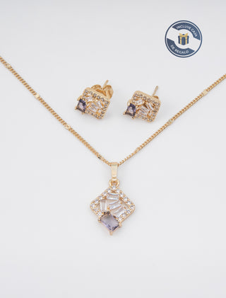 Set Aretes y Collar Daniela