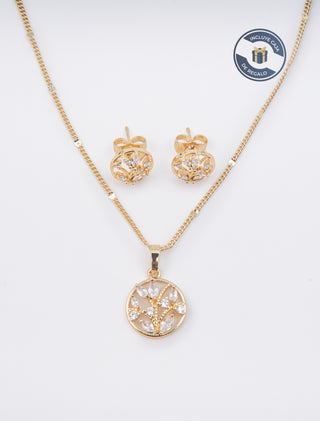 Set Aretes y Collar Karina