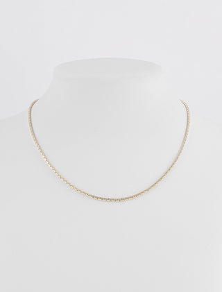 COLLAR CHAPA DE ORO DE CADENA CUADRADA EN COLOR DORADO - MICHELLE ACCESORIOS