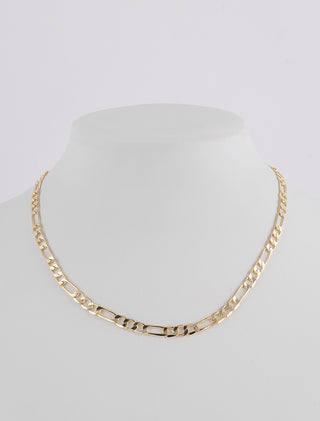 COLLAR CHAPA DE ORO DE ESLABONES MEDIANOS EN COLOR DORADO - MICHELLE ACCESORIOS