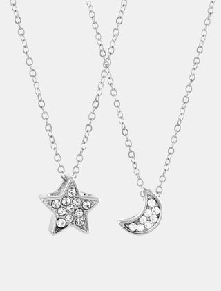 JUEGO DE COLLARES CON DIJE DE ESTRELLA Y LUNA - MICHELLE ACCESORIOS