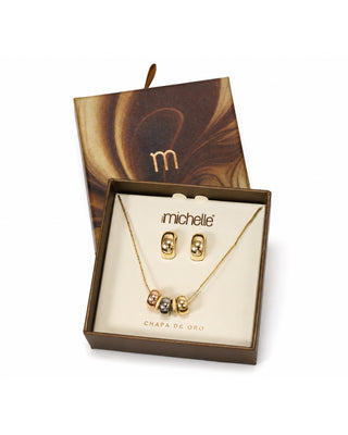 Set Aretes y Collar Diane