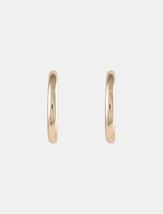 ARETES ARRACADA DE ARO EN CHAPA DE ORO COLOR DORADO TEXTURA LISA 40 MM DE CIRCUNFERENCIA - MICHELLE ACCESORIOS
