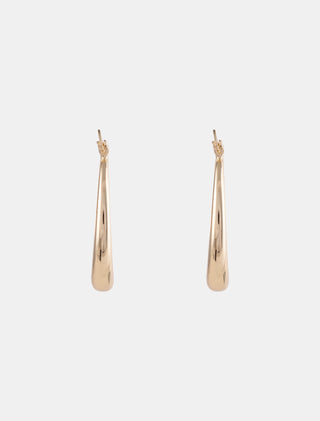 ARETES TIPO ARRACADA EN CHAPA DE ORO DORADOS LISOS CON GRUESO DISPAREJO MEDIDA DE 35 MM DE CIRCUNFERENCIA - MICHELLE ACCESORIOS