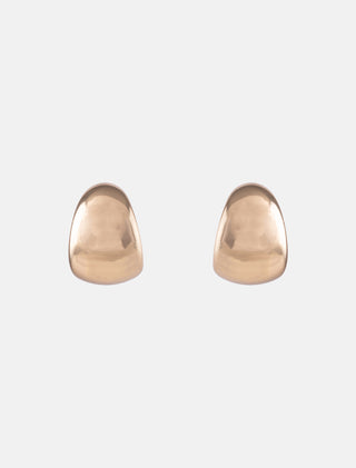ARETES TIPO HUGGIES EN CHAPA DE ORO DORADOS LISOS - MICHELLE ACCESORIOS