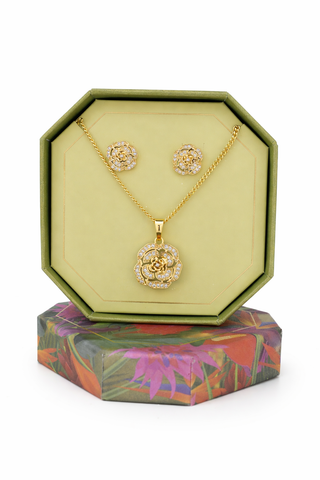 Set Aretes y Collar Constanza