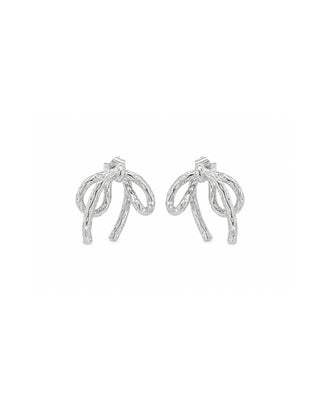 Aretes Lazo Plateado