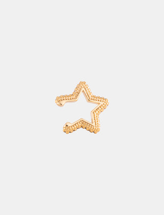 EARCUFF DORADOS EN CHAPA DE ORO EN CHAPA DE ORO COLOR DORADO EN FOORMA DE ESTRELLA CON DETALLES EN PEDRERÍA DE ZIRCONIA - MICHELLE ACCESORIOS