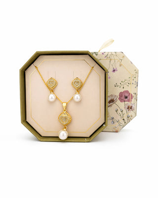 Juego de Collar Aretes Maru