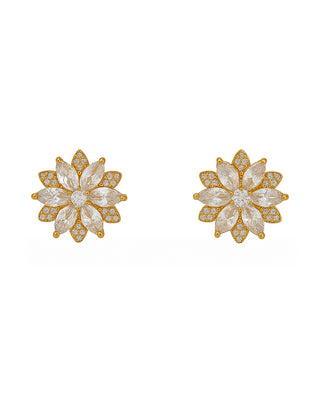 Aretes Flor de Zirconia