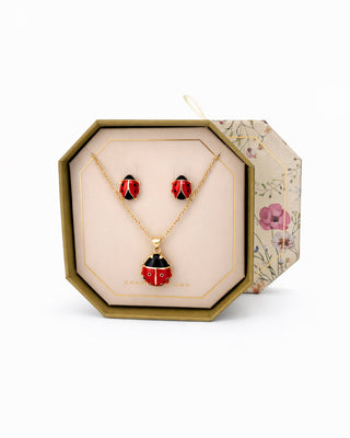 Juego de Collar Aretes Buena Suerte